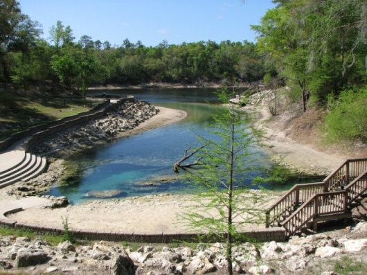 Little River Springs in Florida - Cave Diving and Swimming entrance of Cave left